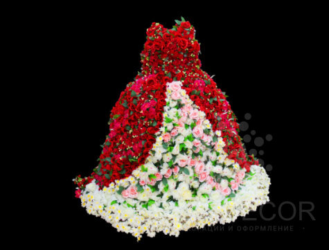 Декорация тантамареска "Платье с цветами Flower"