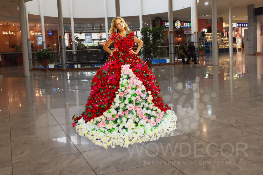 Декорация тантамареска "Платье с цветами Flower"