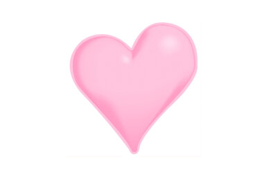 Сердце однотонное, асимметричное