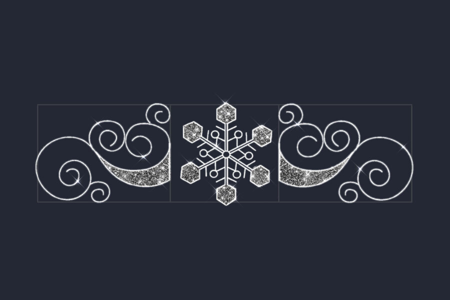Перетяжка Снежинка