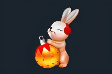 Фигура из пенопласта Зайчик с шаром