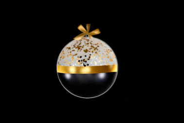 Шар с рисунком Двухцветный с ленточкой 4