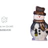 Снеговик стильный 
Фигура декоративная зимняя: размеры, характеристики