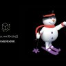 Снеговик на лыжах объемная фигура декоративная: размеры, характеристики
