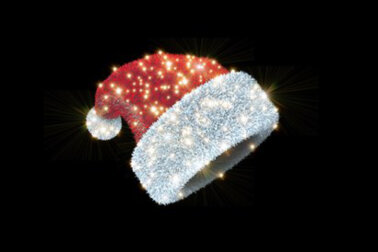 Новогодний колпак с мишурой