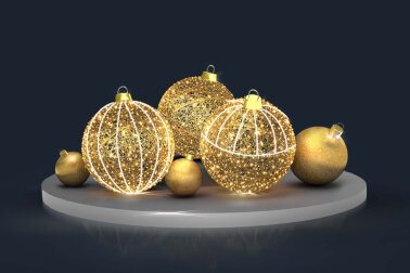 Инсталляция Новогодние игрушки