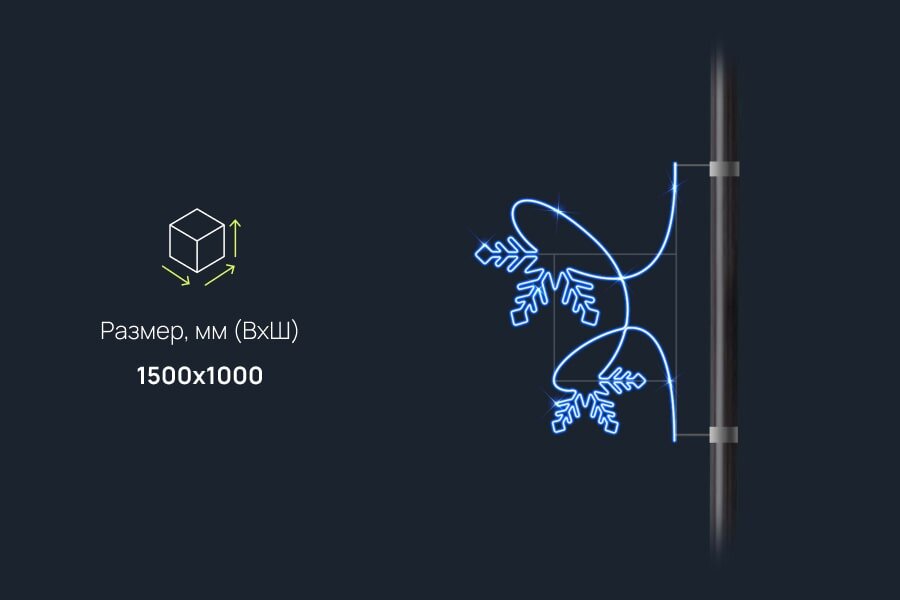 Консоль новогодняя контур снежинки: размеры, характеристики