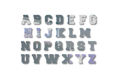 Декоративное зеркало Английский алфавит