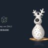 Фигура объемная Олень с узорами для декора помещений: размеры, характеристики