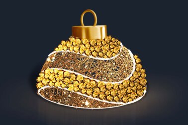 Арка Ёлочная игрушка в золоте