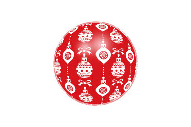 Шар с рисунком Елочные игрушки