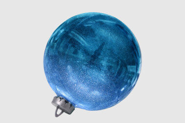 Шар с глиттером, синий