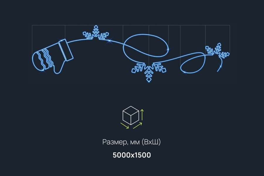 Перетяжка Варежка световая: размеры, характеристики