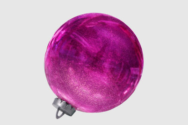 Шар с глиттером, маджента