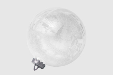 Шар с глиттером. белый