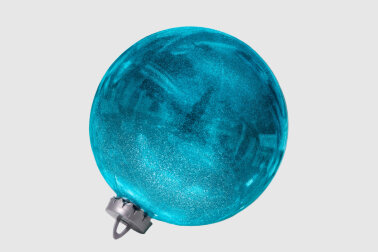 Шар с глиттером, бирюзовый