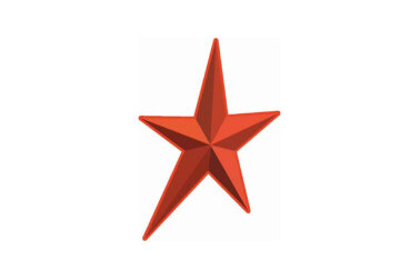 Звезда асимметричная, однотонная