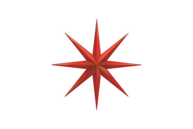 Звезда восьмиконечная, однотонная