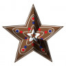 Звезда пятиконечная с пряничным рисунком