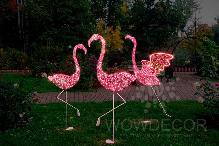 Световая фигура "Фламинго с крыльями"