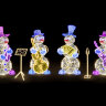 Декоративная световая фигура Снеговик с аккордеоном
