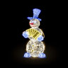 Декоративная световая фигура Снеговик с аккордеоном