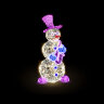 Декоративная световая фигура снеговика с саксофоном на нг