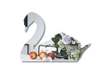 Декоративное зеркало Лебедь