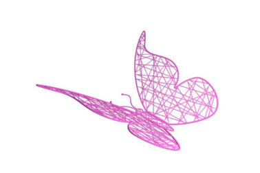 Бабочка плетеная подвесная