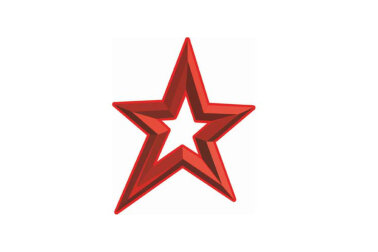 Звезда с отверстием, однотонная